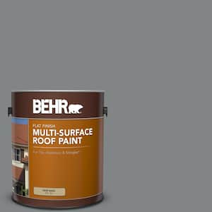 1 gal. #PFC-63 Slate Gray Flat Multi-Surface Exterior Roof Paint