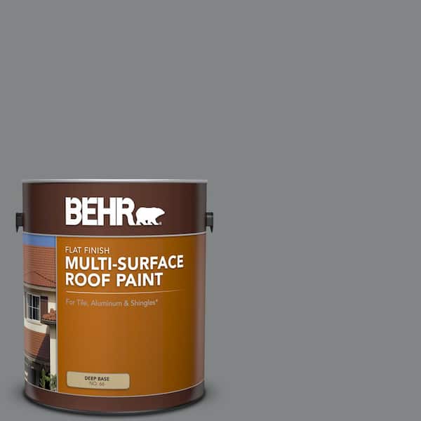1 gal. #PFC-63 Slate Gray Flat Multi-Surface Exterior Roof Paint
