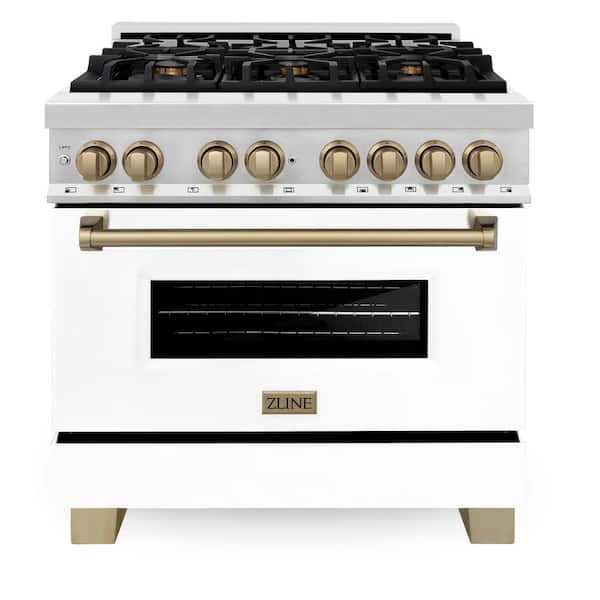 ZLINE Autograph Edition 3-Piece Appliance Package - 48-Inch Gas Range