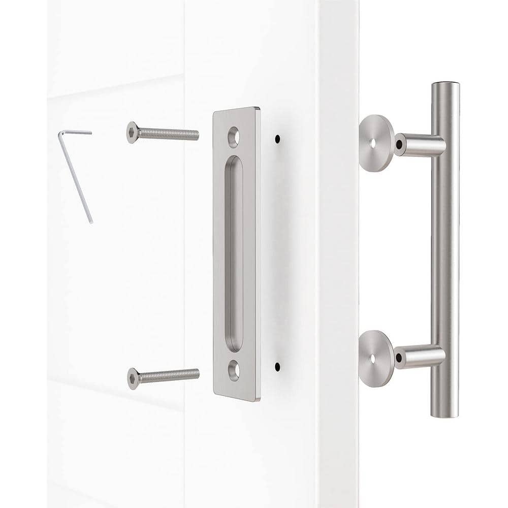 Winsoon 12" Stainless Steel Sliding Barn Door Handle Set