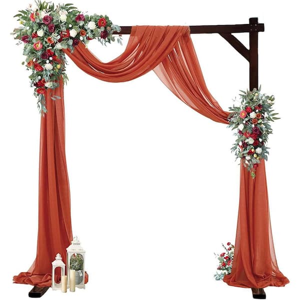 Wooden Wedding Arch Stand 87.6 in. x 87.6 in. Solid Wood Square Arbor for Ceremony Party Proposal Scene Garden