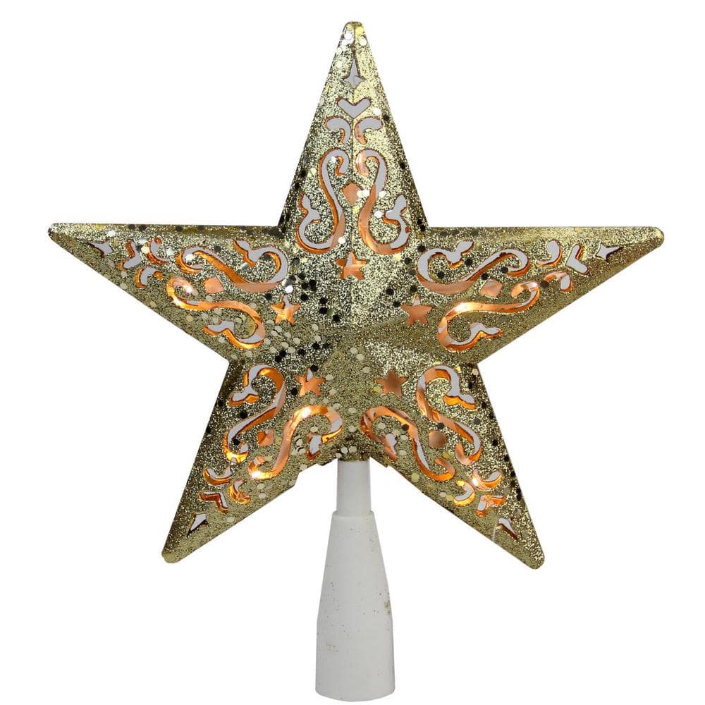 Northlight 85 In Gold Glitter Star Cut Out Design Christmas Tree