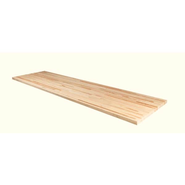 Unbranded Unfinished Maple 8 ft. L x 25 in. D x 1.5 in. T Butcher Block Countertop