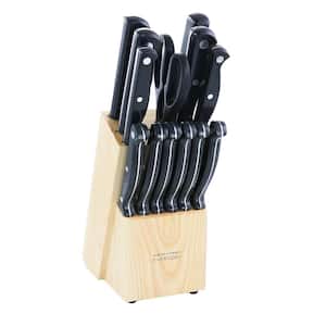 14 Piece Stainless Steel Cutlery Knife Set in Black