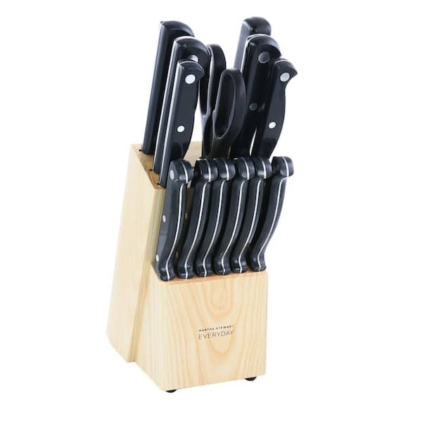 Martha Stewart 14 Piece Stainless Steel CutlerySet in Black 