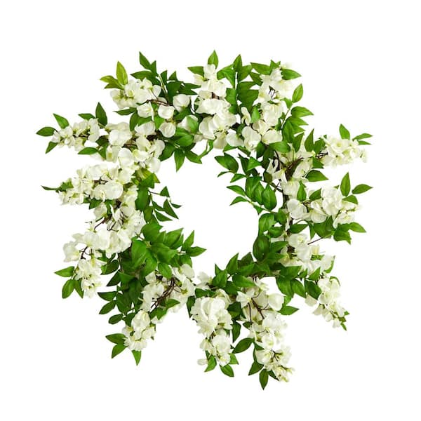 Nearly Natural 18in. Wisteria Artificial Wreath
