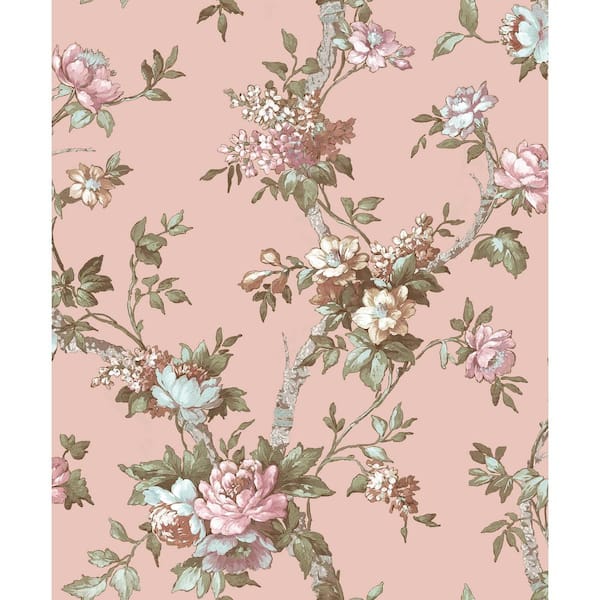 Amelia Collection Pink and White Damask Print Decorative Accent