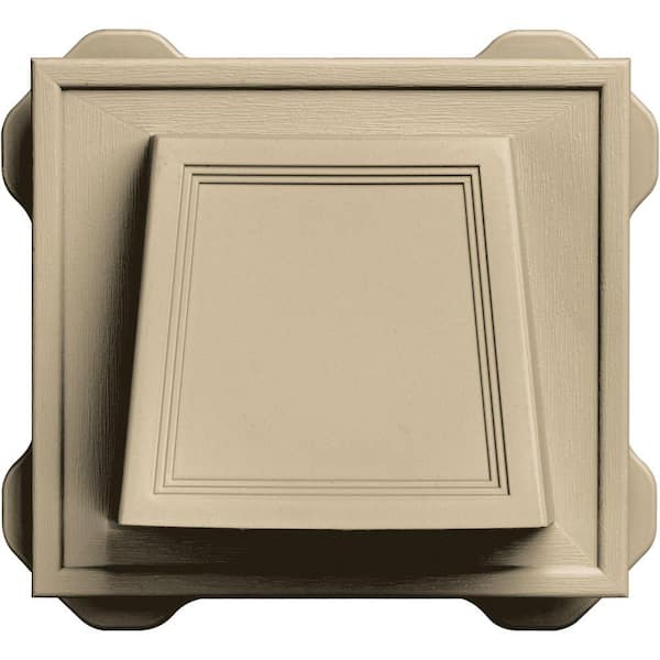 Mid America 7-1/2 in. x 6-3/4 in. #013 Desert Tan 4 in. Hooded Dryer Vent Mounting Block