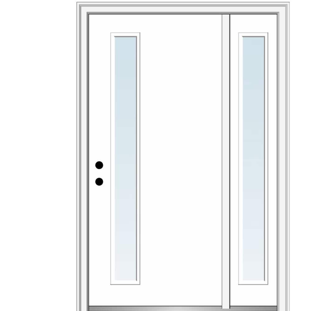 Spotlight Primed Fiberglass Prehung Front Entry Doors Verona Home Design Door Orientation: Right Hand
