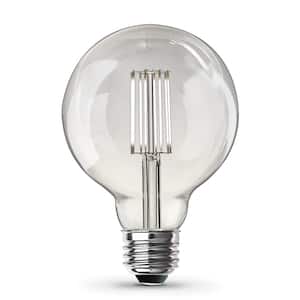 60-Watt Equivalent G30 Dimmable Cage Filament Clear Glass E26 Vintage Edison LED Light Bulb, Daylight
