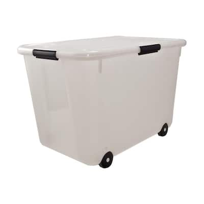 Rubbermaid ECOSense 40 Gal Wheeled Storage Totes w/ Lids, Eco Green, 2-Pack  RMRT450005 - The Home Depot