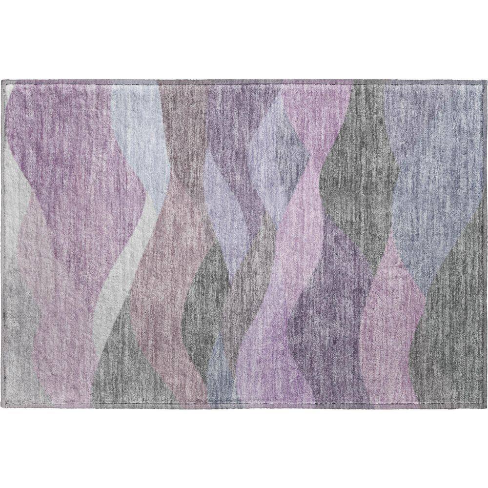 Mayfield Premium Machine Washable Abstract AMF2378 Plum 2 ft. x 3 ft. Accent Rug price history on PriceWatchPro