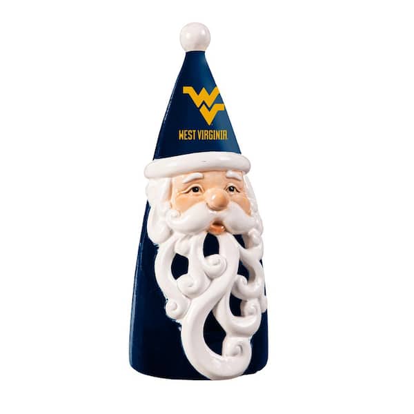 West Virginia University Santa LED Christmas Garden Statuary, 8 in.