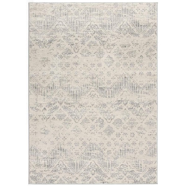 Josephine Ivory 2 ft. x 15 ft. Abstract Polypropylene Runner Area Rug