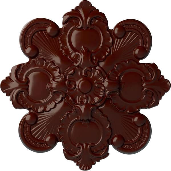 Ekena Millwork 18-1/8" x 1-1/4" Katheryn Urethane Ceiling Medallion, Brushed Mahogany