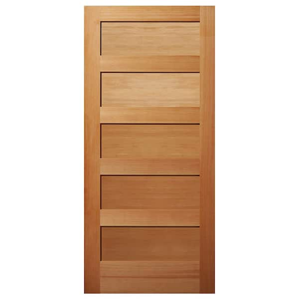 Builders Choice 28 In X 80 In 5 Panel Shaker Solid Core Unfinished Fir Wood Interior Door Slab