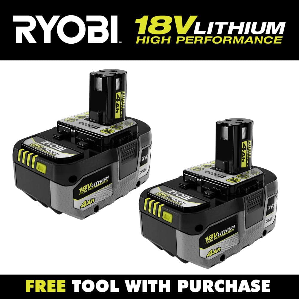RYOBI ONE+ 18V HIGH PERFORMANCE Lithium-Ion 4.0 Ah Battery (2-Pack) PBP2004 Sansujyuku sansujyuku.com