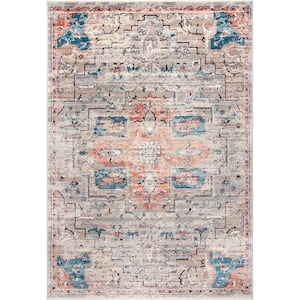 Janessa Croix Medallion Beige 5 ft. x 7 ft. Area Rug