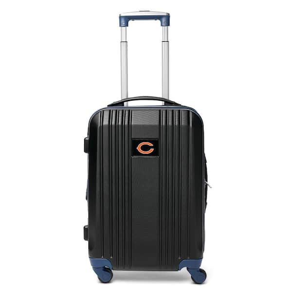 Denco NFL Chicago Bears Black 21 in. Hardcase 2-Tone Luggage Carry-On Spinner Suitcase