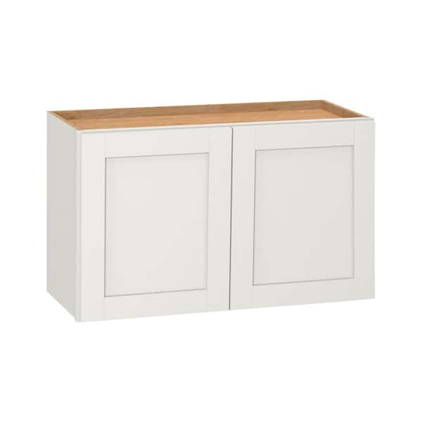 Westfield Feather White Shaker Stock Assembled Wall Kitchen Cabinet (30 in. W x 12 in. D x 18 in. H)