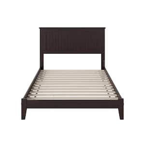 Nantucket Espresso Full Solid Wood Frame Low Profile Platform Bed with Attachable USB Device Charger