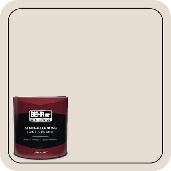 BEHR ULTRA 1 qt. #ICC-11 Designer White Flat Exterior Paint & Primer