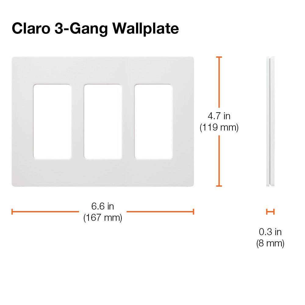 Palladium Satin 3 Gang Decorator Wallplate