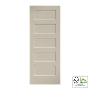 Eightdoors 24 In. X 80 In. X 1-3/8 In. Shaker White Primed 1-Panel ...