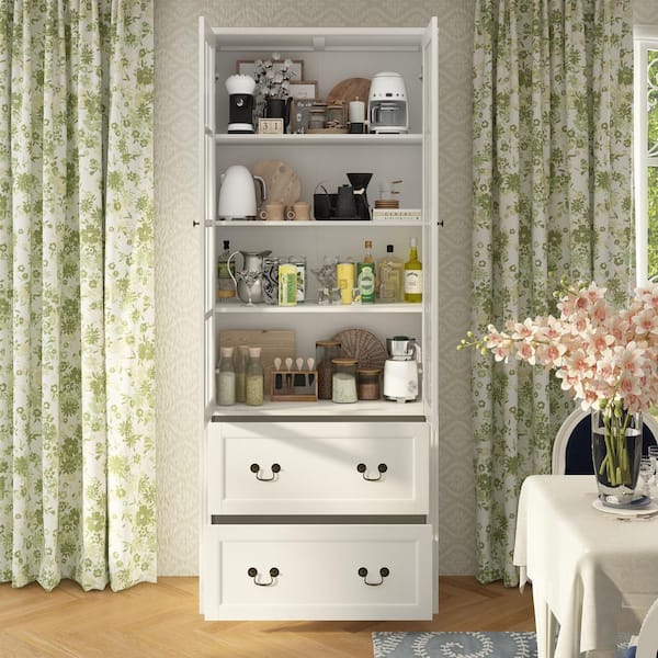 72.3 Multi-Storage Freestanding Kitchen Pantry - FUFUGAGA