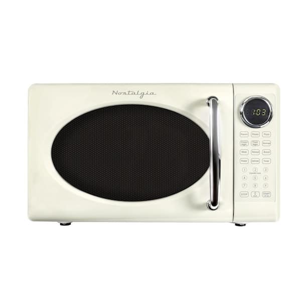 Retro Microwave-0.7 Cu Ft & 700-Watt Countertop Microwave, Ivory