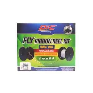 Fly Ribbon Line Trap Kit, Fly Reel Sticky Tape Trap, 1000 ft, Indoor Outdoor Disposable Fly Strip, Non-Toxic