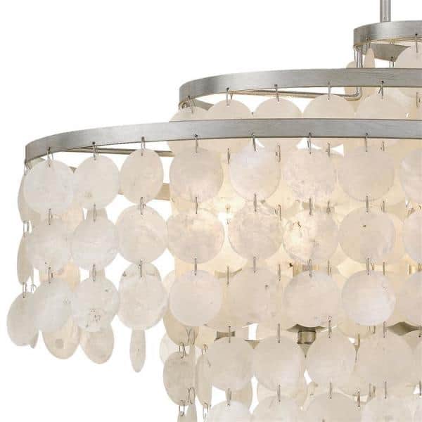 Elegant Bronze and Crystal 6-Light Chandelier with Candle Bulbs