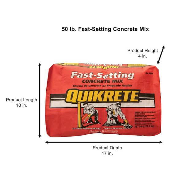 Quikrete 50 lb. Fast-Setting Concrete Mix 100450 - The Home Depot