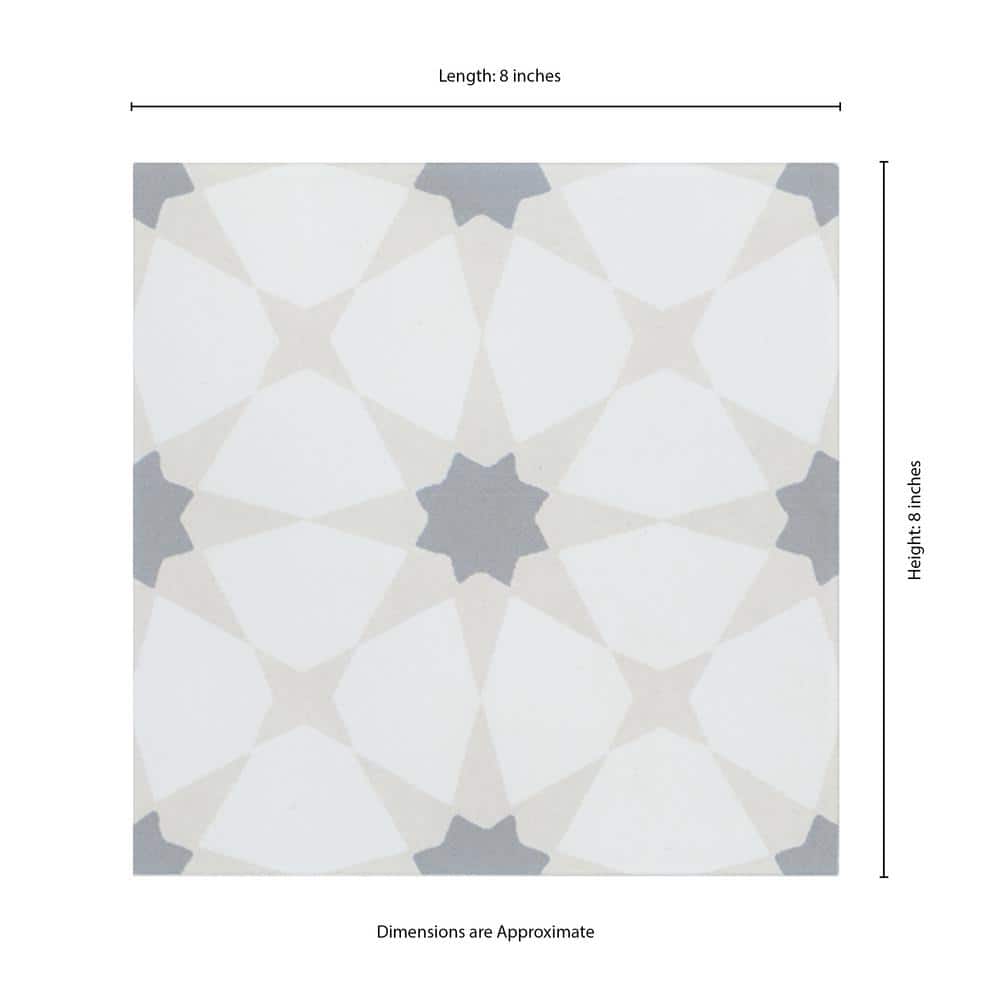 Amara 8" x 8" Zoudia Matte Porcelain Floor and Wall Tile