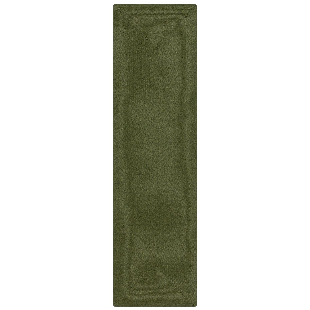 Braided Green 2 ft. x 22 ft. Machine Washable Solid Color Gradient Runner Rug price history on PriceWatchPro