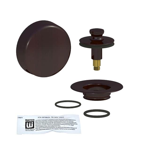 Watco QuickTrim Push Pull Bathtub Stopper and Innovator Overflow Kit in Oil Rubbed Bronze