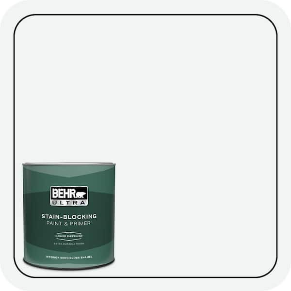 BEHR ULTRA 1 qt. #BL-W09 Bakery Box Extra Durable Semi-Gloss Enamel Interior Paint & Primer