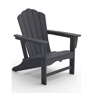 Classic All-Weather HDPE Plastic Adirondack Chair in Gray