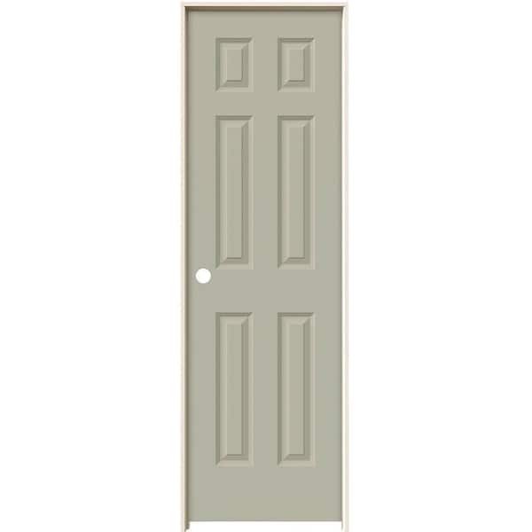 JELD-WEN 24 in. x 80 in. Colonist Desert Sand Painted Right-Hand Smooth Molded Composite Single Prehung Interior Door