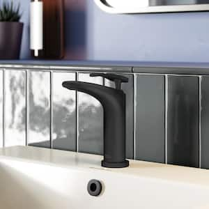 Sublime Single-Handle Single-Hole Bathroom Faucet in Matte Black