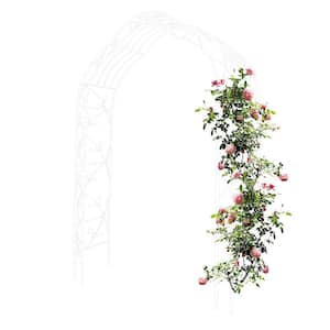Metal 98.40 in. x 15.35 in. Garden Arch with 8 Styles Arbor Trellis Climbing Plants Support Outdoor Wedding Party Events