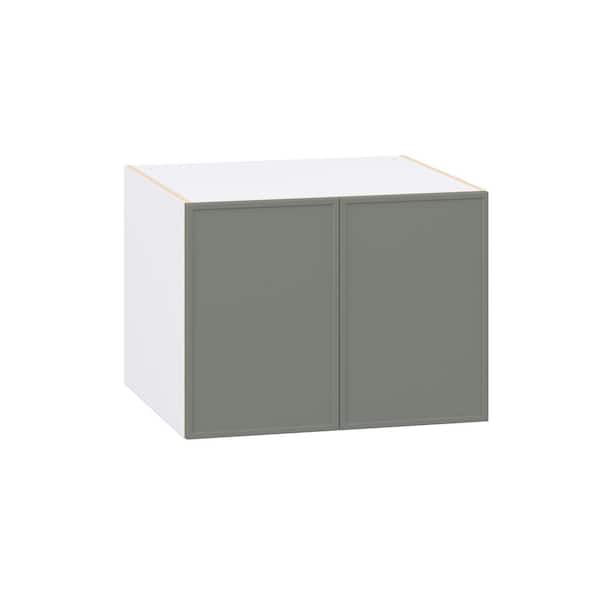 Fairview Moss Green Slim Shaker Assembled Deep Wall Bridge Kitchen Cabinet (27 in. W x 20 in. H x 24 in. D)