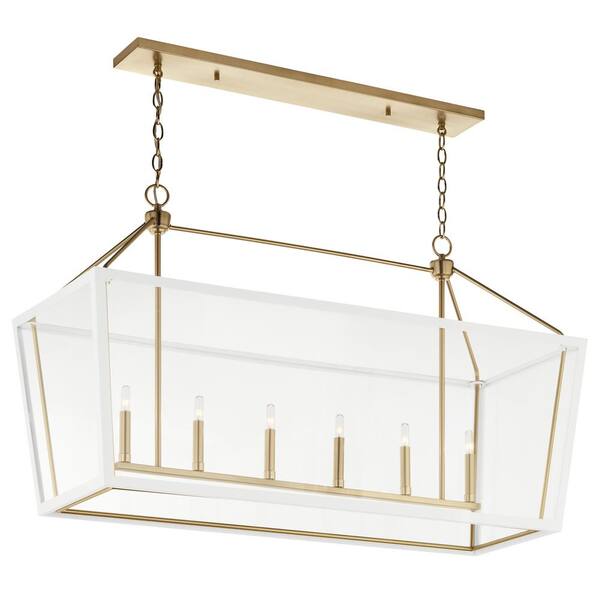 Kichler Carrick 8-Light Gold Traditional Bare Bulb Chandelier