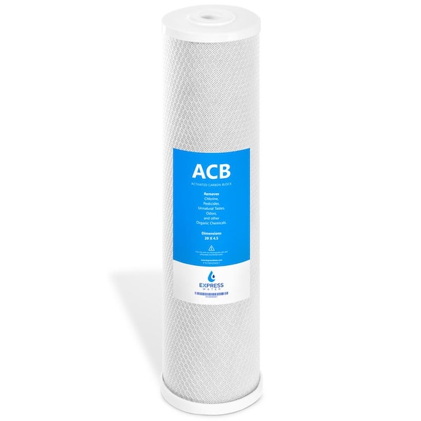 Activated Carbon Block Replacement Water Filter-Whole House-5 Micron 4.5 in. x 20 in.