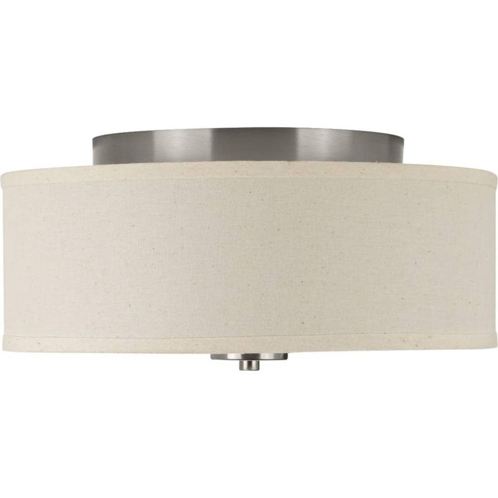 Brushed Nickel 13" LED Flush Mount with Glass Diffuser