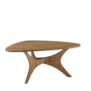 Blaze Light Brown 40 in. W x 27 in. D x 17.25 in. H Triangle Wood Coffee Table