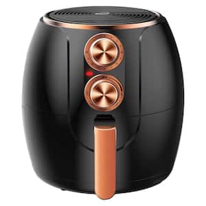 3.2 qt. Black/Copper Electric Air Fryer with Timer and Temperature Control