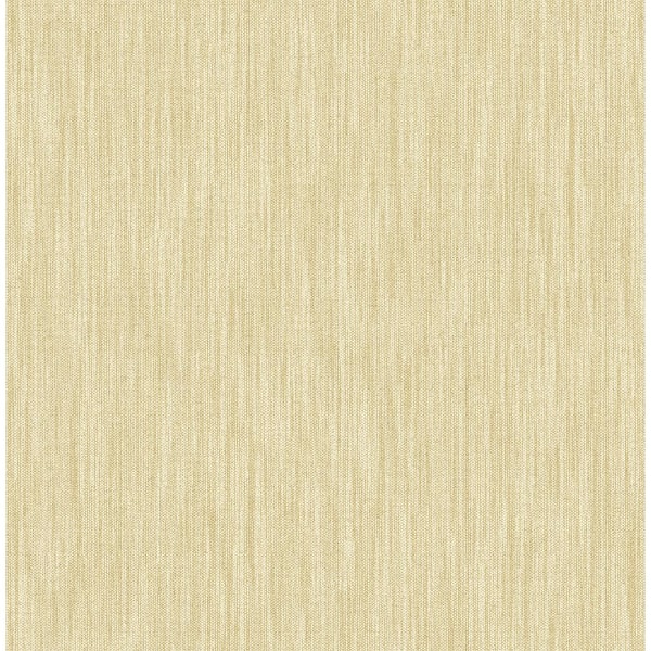 A-Street Prints Chiniile Wheat Beige Linen Texture Wallpaper Sample