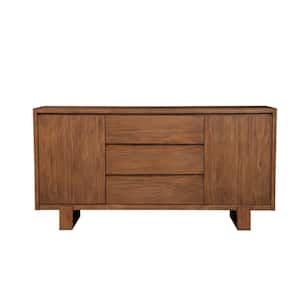 Ayala Antique Cappuccino Wood 68 in. W Sideboard with Solid Wood, Drawers