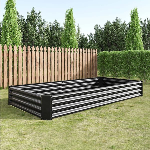 Image of Composite raised garden bed kit freestanding black